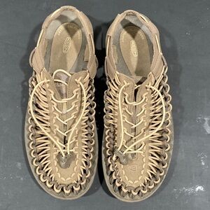 Keen Uneek Braided Sandals in Brown and Tan